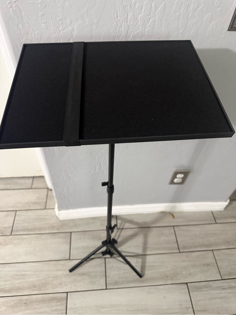 Black Universal Tablet Stand with Adjustable Tripod
